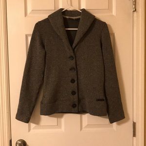 Merrell Gray button up fleece sweater